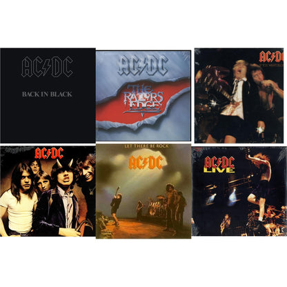 This is a 6 LP Vinyl SKU bundle.
1.This LP Vinyl is brand new.Format: LP VinylMusic Style: Hard RockThis item's title is: Let There Be Rock (180G)Artist: Ac/DcLabel: LEGACYBarcode: 696998020313Release Date: 10/14/2003
2.This LP Vinyl is brand new.
