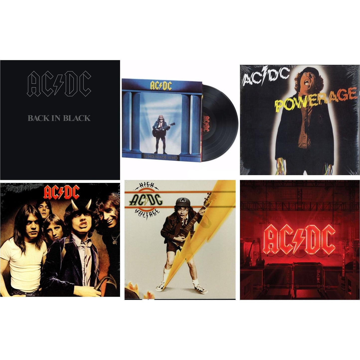 Power Up (180G/Gatefold Jacket/Inner Sleeve) & High Voltage (180G) & Powerage (180G) & Highway To Hell (180G) & Back In Black (180G) & Who Made Who (180G)