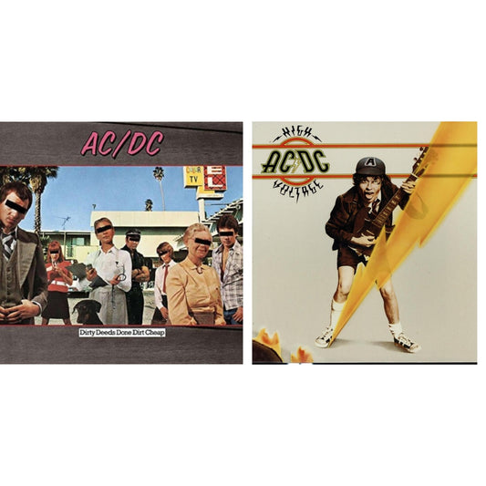 Ac/Dc - High Voltage (180G) & Dirty Deeds Done Dirt Cheap (180G) - LP Vinyl Bundle