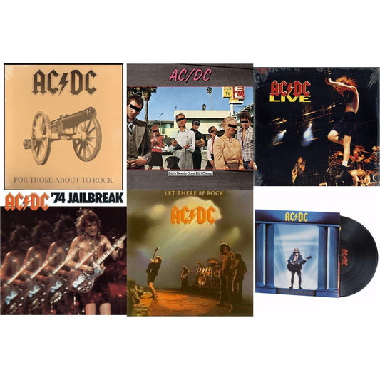 74 Jailbreak (180G) & Dirty Deeds Done Dirt Cheap (180G) & Let There Be Rock (180G) & For Those About To Rock (180G) & Who Made Who (180G) & Live (2LP/180G)