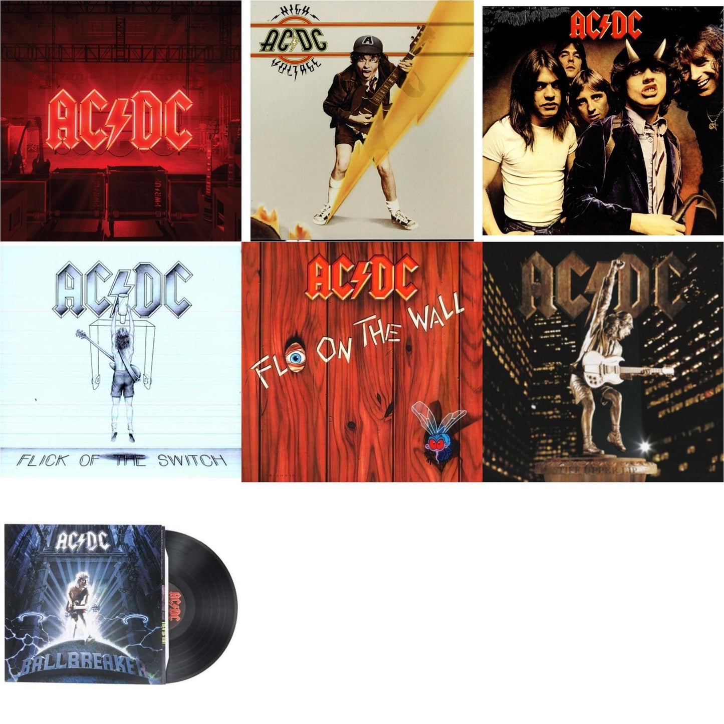 Power Up (180G/Gatefold Jacket/Inner Sleeve) & High Voltage (180G) & Highway To Hell (180G) & Flick Of The Switch (180G) & Fly On The Wall (180G) & Stiff Upper Lip (180G) & Ballbreaker (180G)