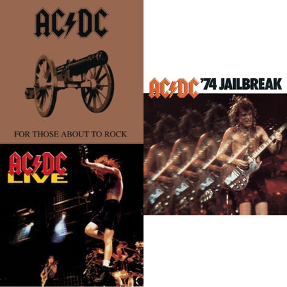 This is a 3 CD SKU bundle.
1.This CD is brand new.Format: CDMusic Style: Hard RockThis item's title is: 74 JailbreakArtist: Ac/DcLabel: EpicBarcode: 696998020023Release Date: 7/1/2003
2.This CD is brand new.