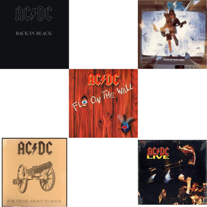Back In Black (180G) & For Those About To Rock (180G) & Fly On The Wall (180G) & Blow Up Your Video (180G) & Live (2LP/180G)