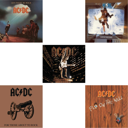 Let There Be Rock & For Those About To Rock & Stiff Upper Lip & Blow Up Your Video & Fly On The Wall