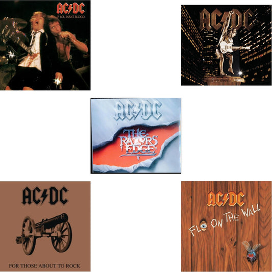 If You Want Blood You've Got It & For Those About To Rock & Razor's Edge & Stiff Upper Lip & Fly On The Wall