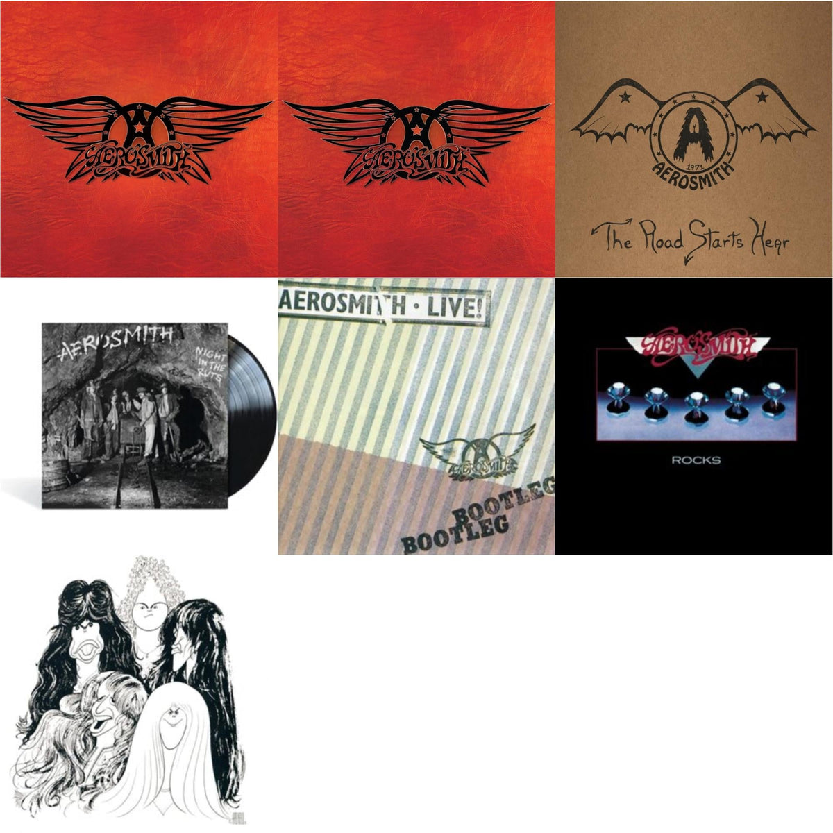1971: The Road Starts Here & Greatest Hits & Greatest Hits (4LP) & Night In The Ruts & Rocks & Live! Bootleg (2LP) & Draw The Line