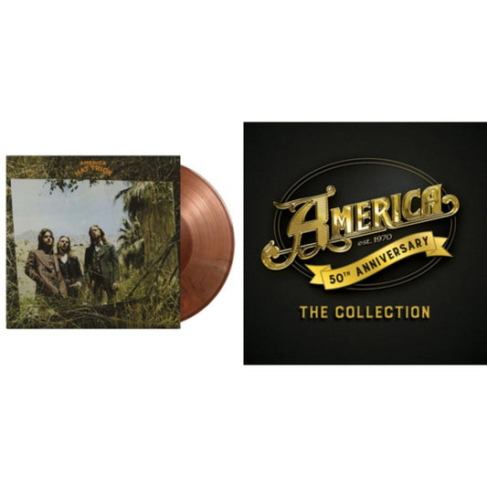 America - 50Th Anniversary & Hat Trick (Limited/Orange & Black Mixed/180G) - LP Vinyl Bundle