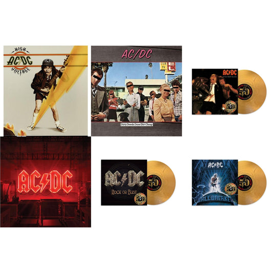 This is a 6 LP Vinyl SKU bundle.
1.This LP Vinyl is brand new.Format: LP VinylMusic Style: Hard RockThis item's title is: High Voltage (180G)Artist: Ac/DcLabel: LEGACYBarcode: 696998020115Release Date: 10/14/2003
2.This LP Vinyl is brand new.