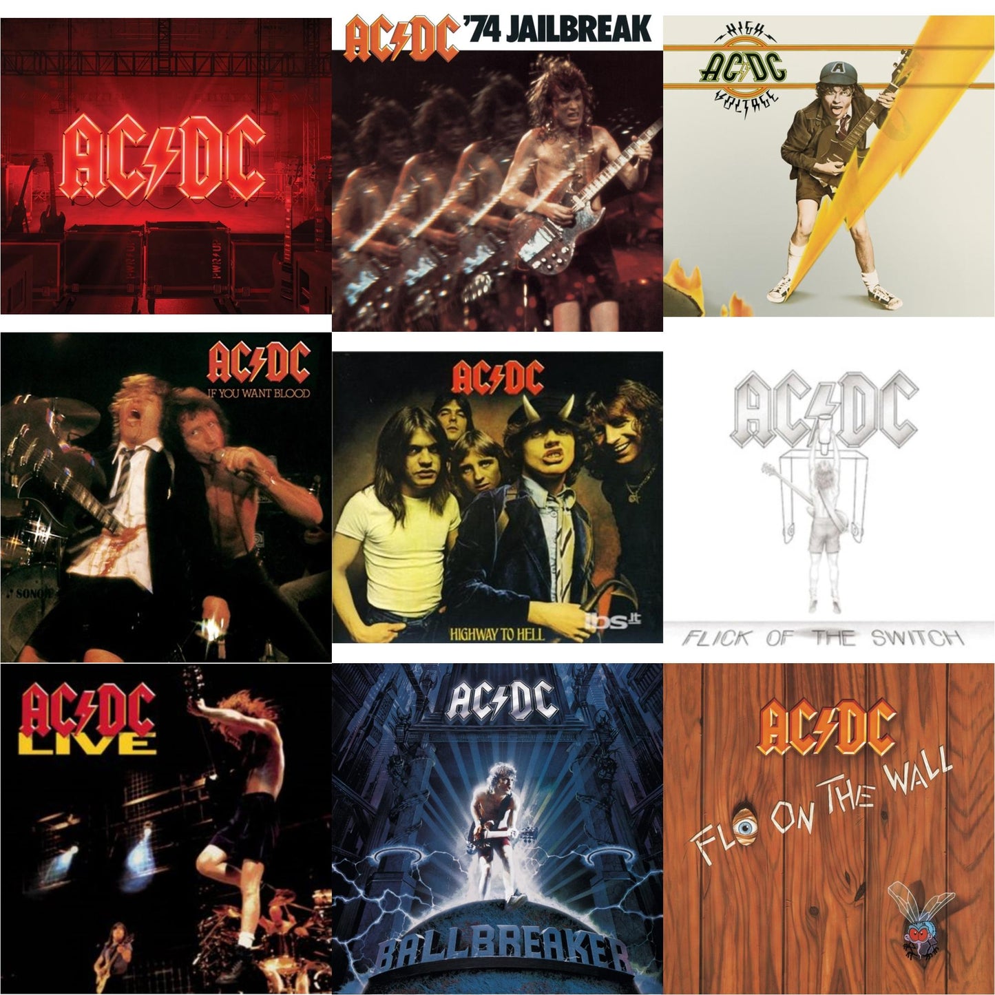Power Up (Softpak/Booklet) & 74 Jailbreak & High Voltage & If You Want Blood You've Got It & Highway To Hell & Flick Of The Switch & Live & Ballbreaker & Fly On The Wall