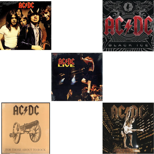 Highway To Hell (180G) & For Those About To Rock (180G) & Live (2LP/180G) & Black Ice (2LP/180G/Gatefold) & Stiff Upper Lip (180G)