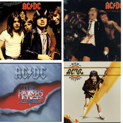 This is a 4 LP Vinyl SKU bundle.
1.This LP Vinyl is brand new.Format: LP VinylMusic Style: Hard RockThis item's title is: High Voltage (180G)Artist: Ac/DcLabel: LEGACYBarcode: 696998020115Release Date: 10/14/2003
2.This LP Vinyl is brand new.