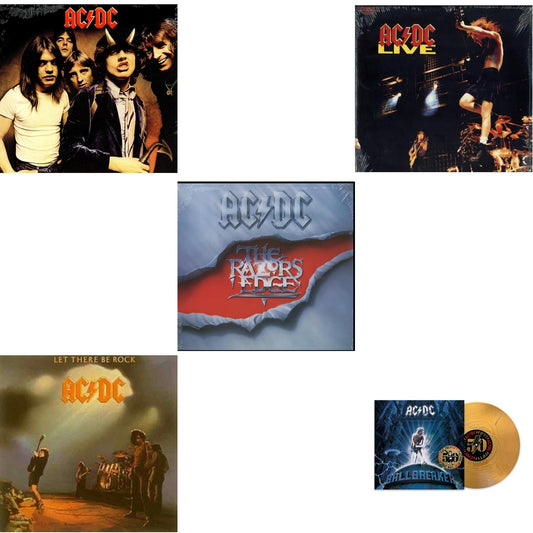 This is a 5 LP Vinyl SKU bundle.
1.This LP Vinyl is brand new.Format: LP VinylThis item's title is: Ballbreaker (50Th Anniversary/Gold Color LP Vinyl)Artist: Ac/DcBarcode: 196588733611Release Date: 6/21/2024
2.This LP Vinyl is brand new.
