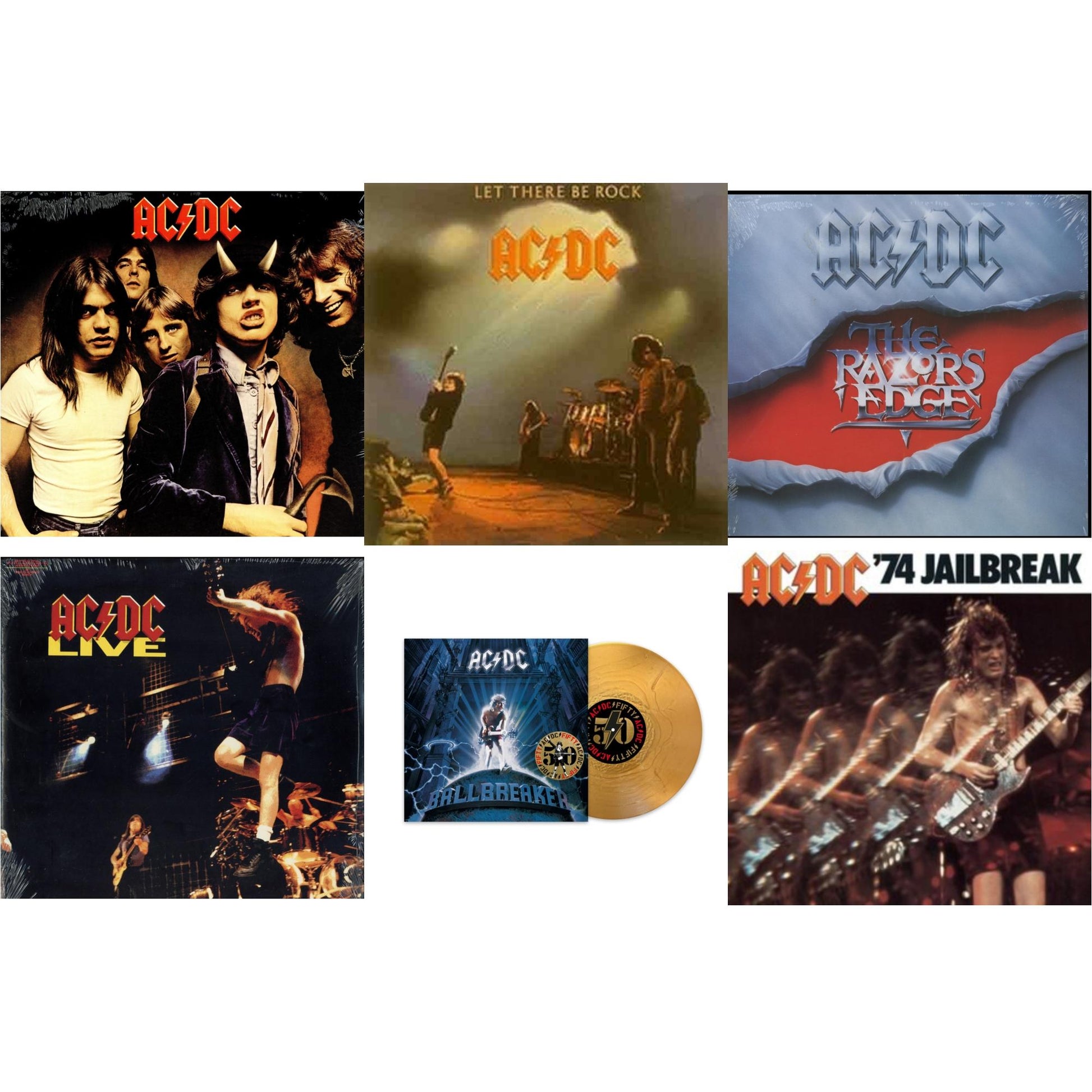 This is a 6 LP Vinyl SKU bundle.
1.This LP Vinyl is brand new.Format: LP VinylThis item's title is: Ballbreaker (50Th Anniversary/Gold Color LP Vinyl)Artist: Ac/DcBarcode: 196588733611Release Date: 6/21/2024
2.This LP Vinyl is brand new.