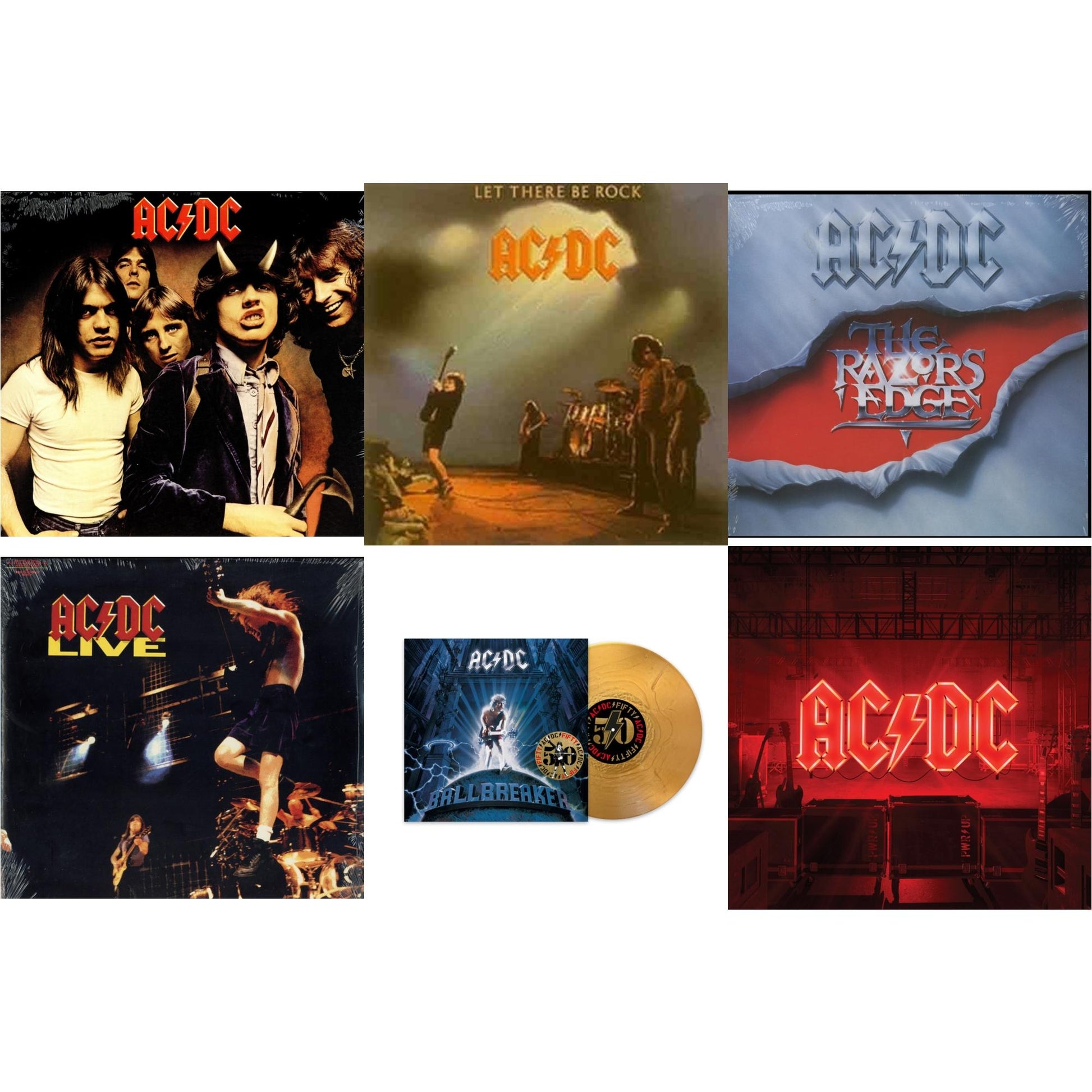 This is a 6 LP Vinyl SKU bundle.
1.This LP Vinyl is brand new.Format: LP VinylMusic Style: Hard RockThis item's title is: Power Up (180G/Gatefold Jacket/Inner Sleeve)Artist: Ac/DcLabel: COLUMBIABarcode: 194397255614Release Date: 11/13/2020
2.This LP Vinyl is brand new.