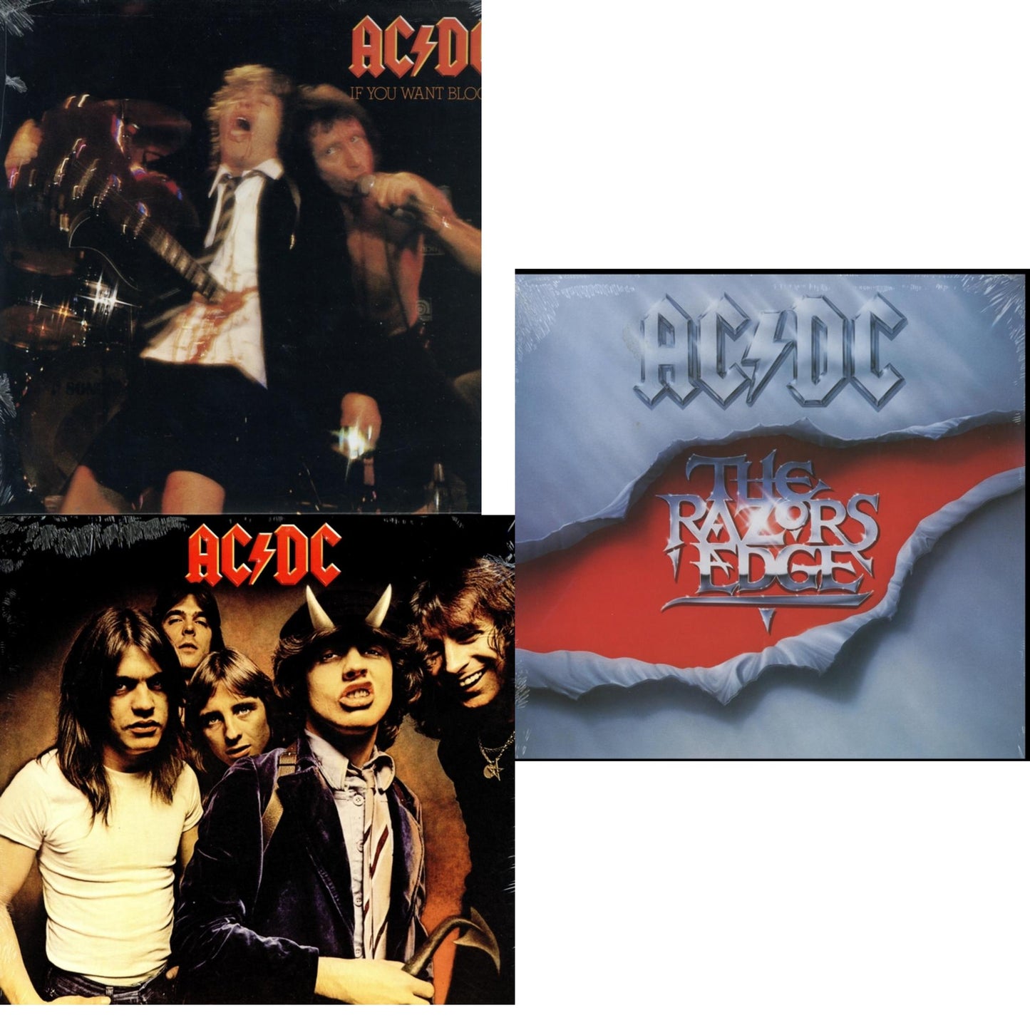 This is a 3 LP Vinyl SKU bundle.
1.This LP Vinyl is brand new.Format: LP VinylMusic Style: Hard RockThis item's title is: If You Want Blood You've Got It (180G)Artist: Ac/DcLabel: LEGACYBarcode: 696998020511Release Date: 10/14/2003
2.This LP Vinyl is brand new.