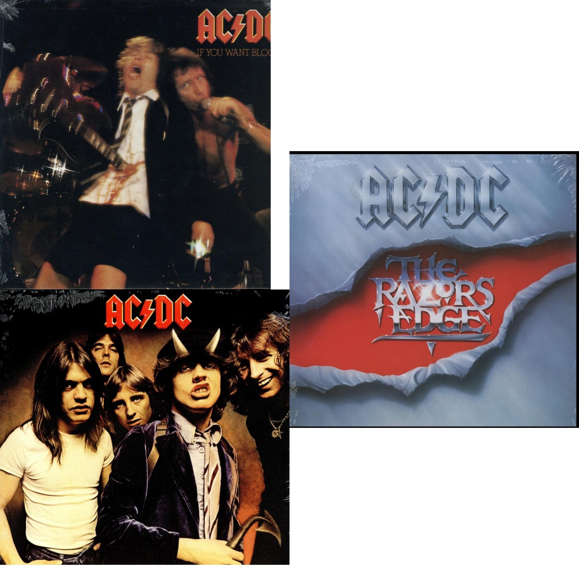 This is a 3 LP Vinyl SKU bundle.
1.This LP Vinyl is brand new.Format: LP VinylMusic Style: Hard RockThis item's title is: If You Want Blood You've Got It (180G)Artist: Ac/DcLabel: LEGACYBarcode: 696998020511Release Date: 10/14/2003
2.This LP Vinyl is brand new.