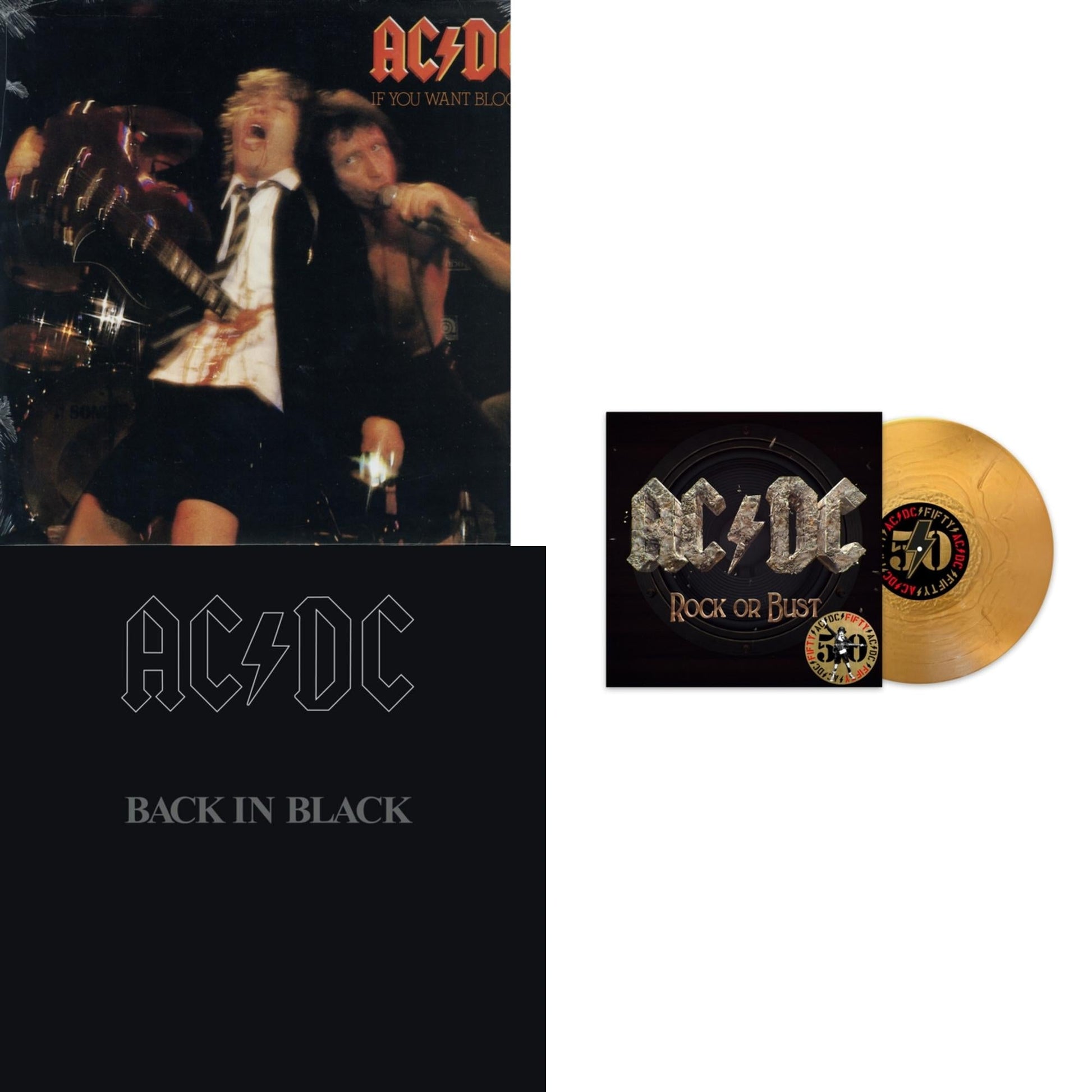 This is a 3 LP Vinyl SKU bundle.
1.This LP Vinyl is brand new.Format: LP VinylMusic Style: Hard RockThis item's title is: If You Want Blood You've Got It (180G)Artist: Ac/DcLabel: LEGACYBarcode: 696998020511Release Date: 10/14/2003
2.This LP Vinyl is brand new.