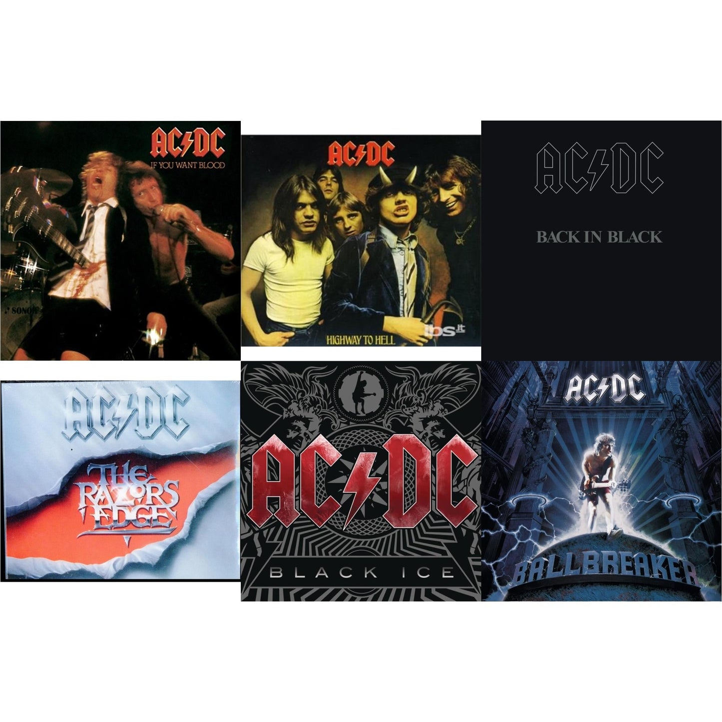 If You Want Blood You've Got It & Highway To Hell & Back In Black & Razor's Edge & Black Ice & Ballbreaker