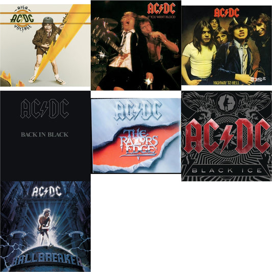 High Voltage & If You Want Blood You've Got It & Highway To Hell & Back In Black & Razor's Edge & Black Ice & Ballbreaker