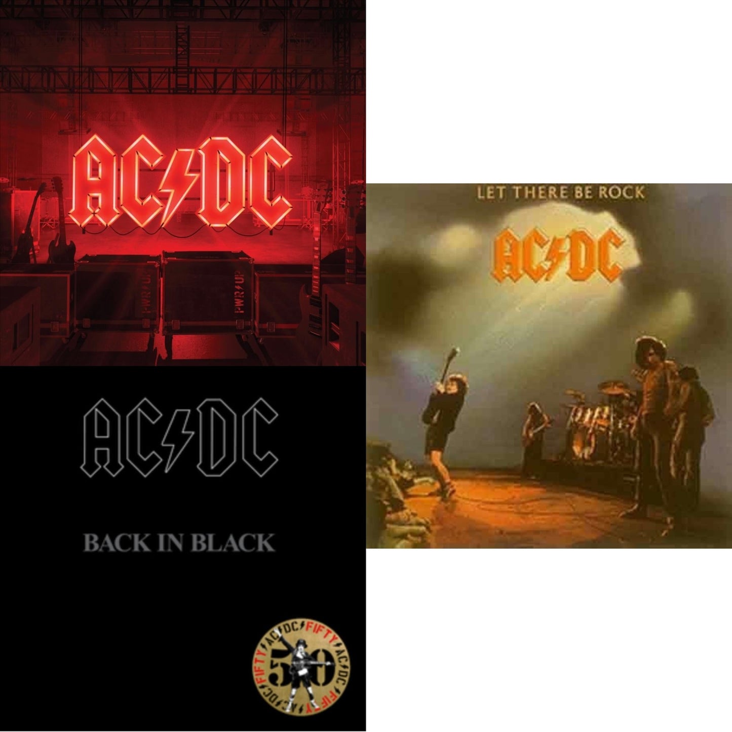 Power Up (180G/Gatefold Jacket/Inner Sleeve) & Back In Black (Gold Metallic LP Vinyl) & Let There Be Rock (180G)