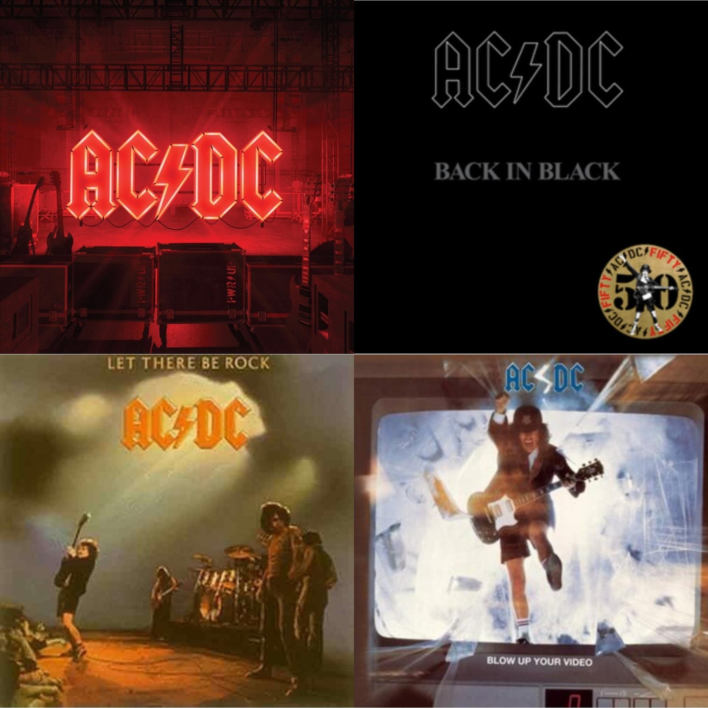Power Up (180G/Gatefold Jacket/Inner Sleeve) & Back In Black (Gold Metallic LP Vinyl) & Let There Be Rock (180G) & Blow Up Your Video (180G)