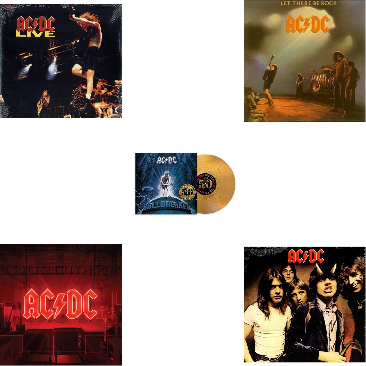 This is a 5 LP Vinyl SKU bundle.
1.This LP Vinyl is brand new.Format: LP VinylMusic Style: Hard RockThis item's title is: Power Up (180G/Gatefold Jacket/Inner Sleeve)Artist: Ac/DcLabel: COLUMBIABarcode: 194397255614Release Date: 11/13/2020
2.This LP Vinyl is brand new.