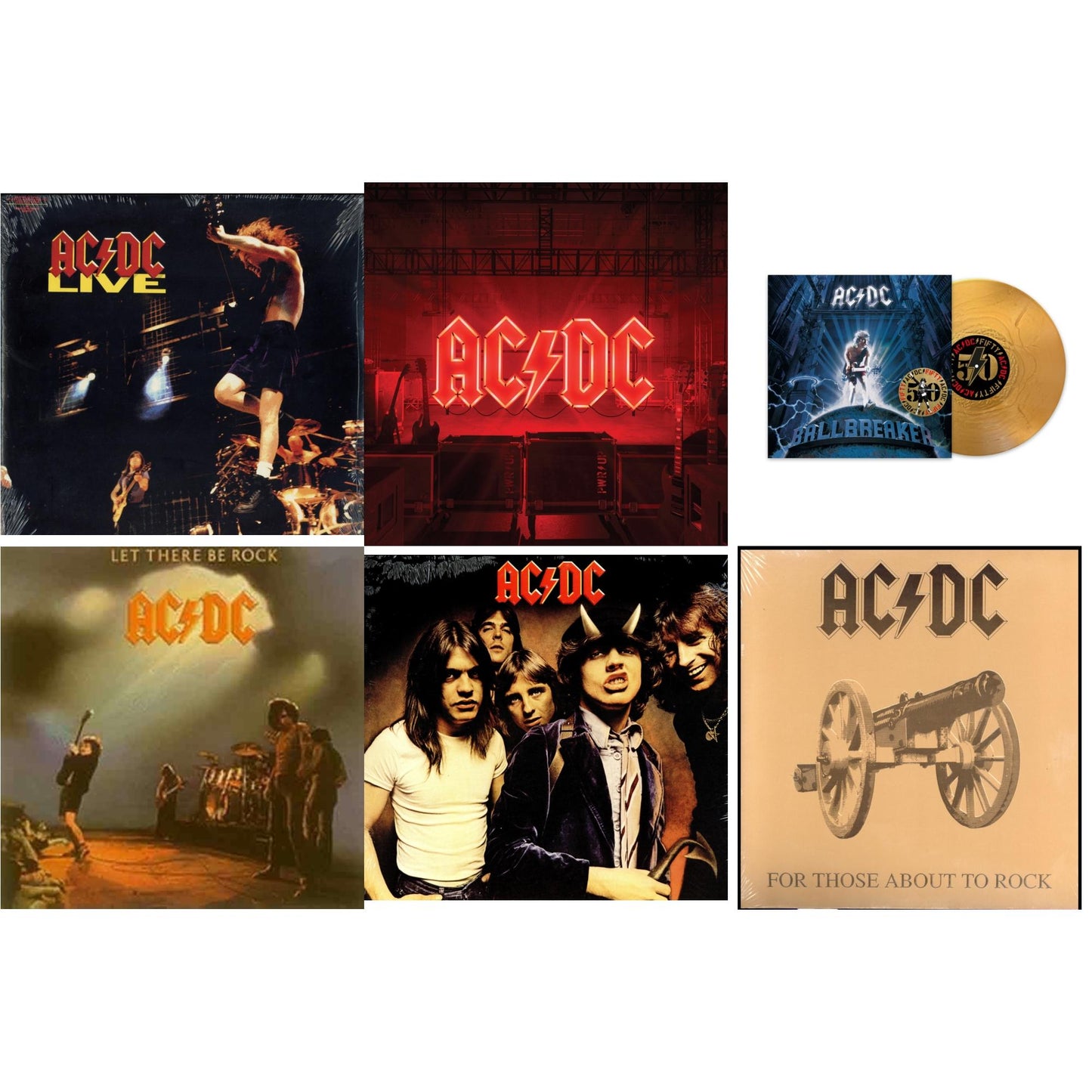 This is a 6 LP Vinyl SKU bundle.
1.This LP Vinyl is brand new.Format: LP VinylMusic Style: Hard RockThis item's title is: Power Up (180G/Gatefold Jacket/Inner Sleeve)Artist: Ac/DcLabel: COLUMBIABarcode: 194397255614Release Date: 11/13/2020
2.This LP Vinyl is brand new.