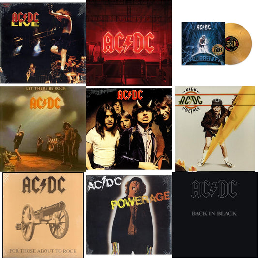 This is a 9 LP Vinyl SKU bundle.
1.This LP Vinyl is brand new.Format: LP VinylMusic Style: Hard RockThis item's title is: Power Up (180G/Gatefold Jacket/Inner Sleeve)Artist: Ac/DcLabel: COLUMBIABarcode: 194397255614Release Date: 11/13/2020
2.This LP Vinyl is brand new.