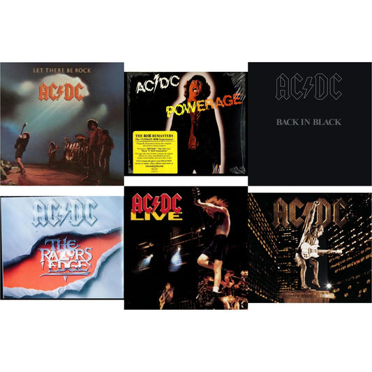 Let There Be Rock & Powerage & Back In Black & Razor's Edge & Live & Stiff Upper Lip