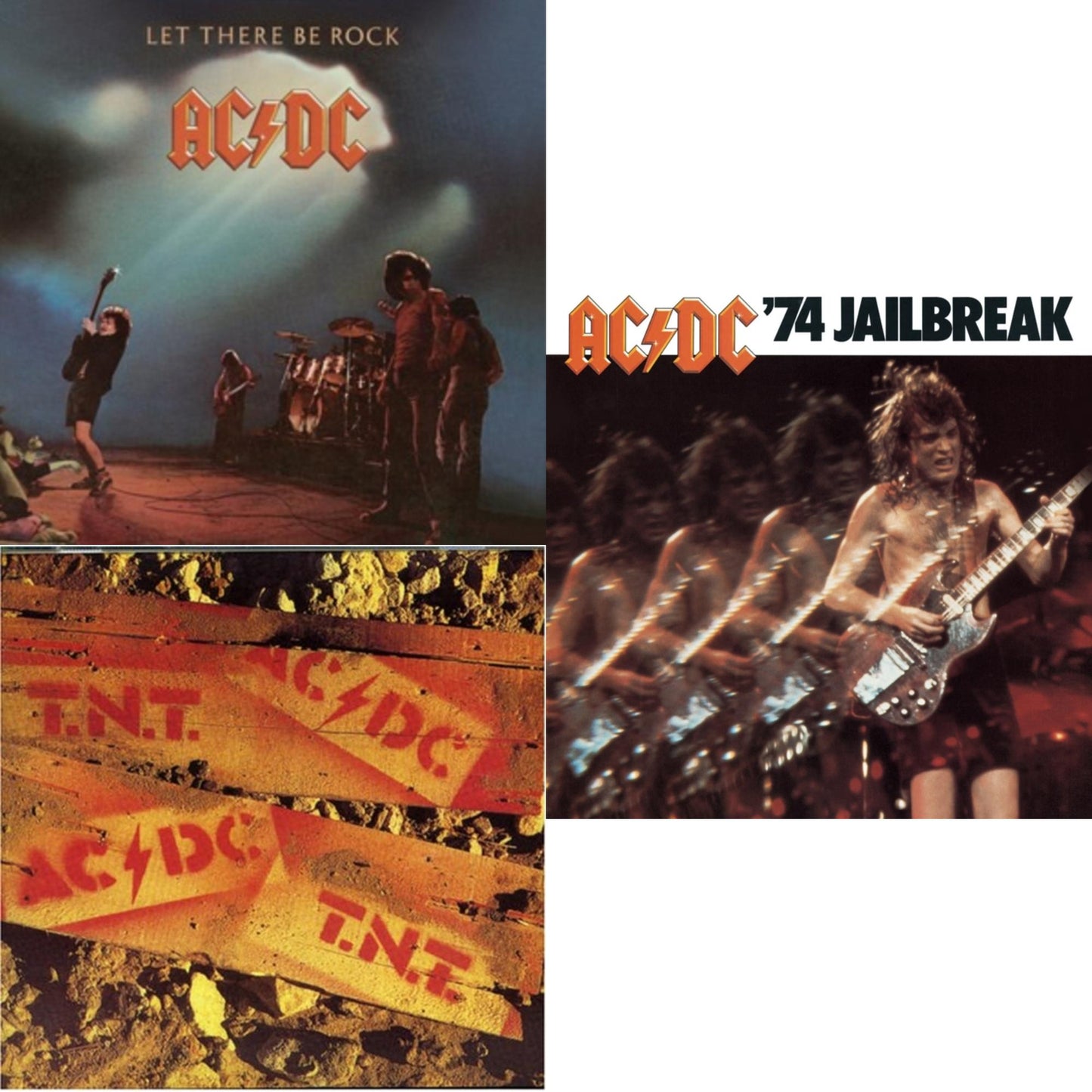 This is a 3 CD SKU bundle.
1.This CD is brand new.Format: CDMusic Style: Hard RockThis item's title is: 74 JailbreakArtist: Ac/DcLabel: EpicBarcode: 696998020023Release Date: 7/1/2003
2.This CD is brand new.