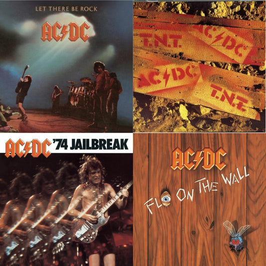 This is a 4 CD SKU bundle.
1.This CD is brand new.Format: CDMusic Style: Hard RockThis item's title is: 74 JailbreakArtist: Ac/DcLabel: EpicBarcode: 696998020023Release Date: 7/1/2003
2.This CD is brand new.