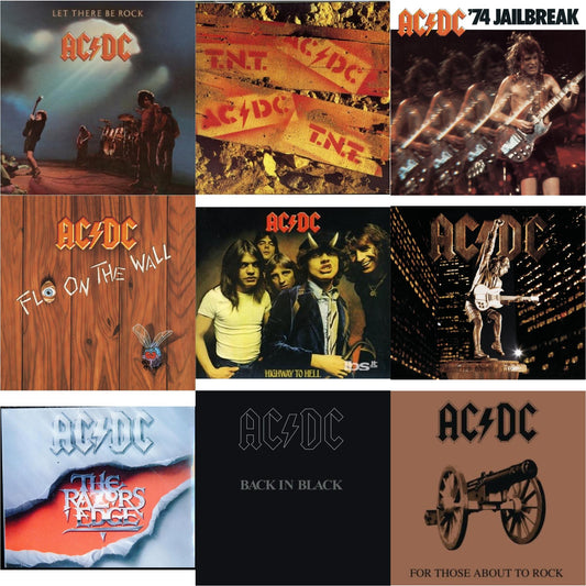 This is a 9 CD SKU bundle.
1.This CD is brand new.Format: CDMusic Style: Hard RockThis item's title is: 74 JailbreakArtist: Ac/DcLabel: EpicBarcode: 696998020023Release Date: 7/1/2003
2.This CD is brand new.