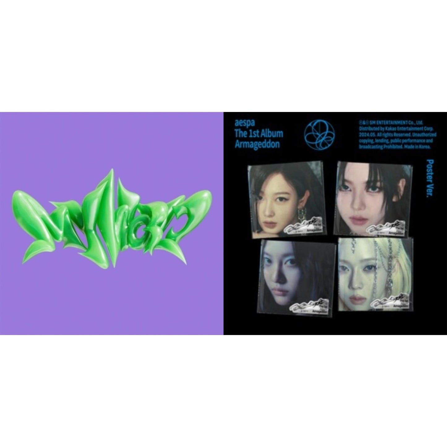 Armageddon - 1St Album (Poster Ver.) & My World (3Rd Mini Album/Tabloid Version)