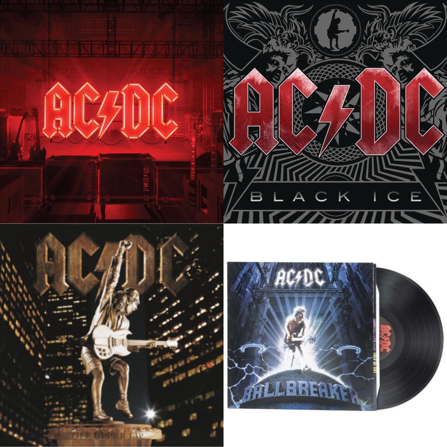 Power Up (180G/Gatefold Jacket/Inner Sleeve) & Black Ice (2LP/180G/Gatefold) & Stiff Upper Lip (180G) & Ballbreaker (180G)