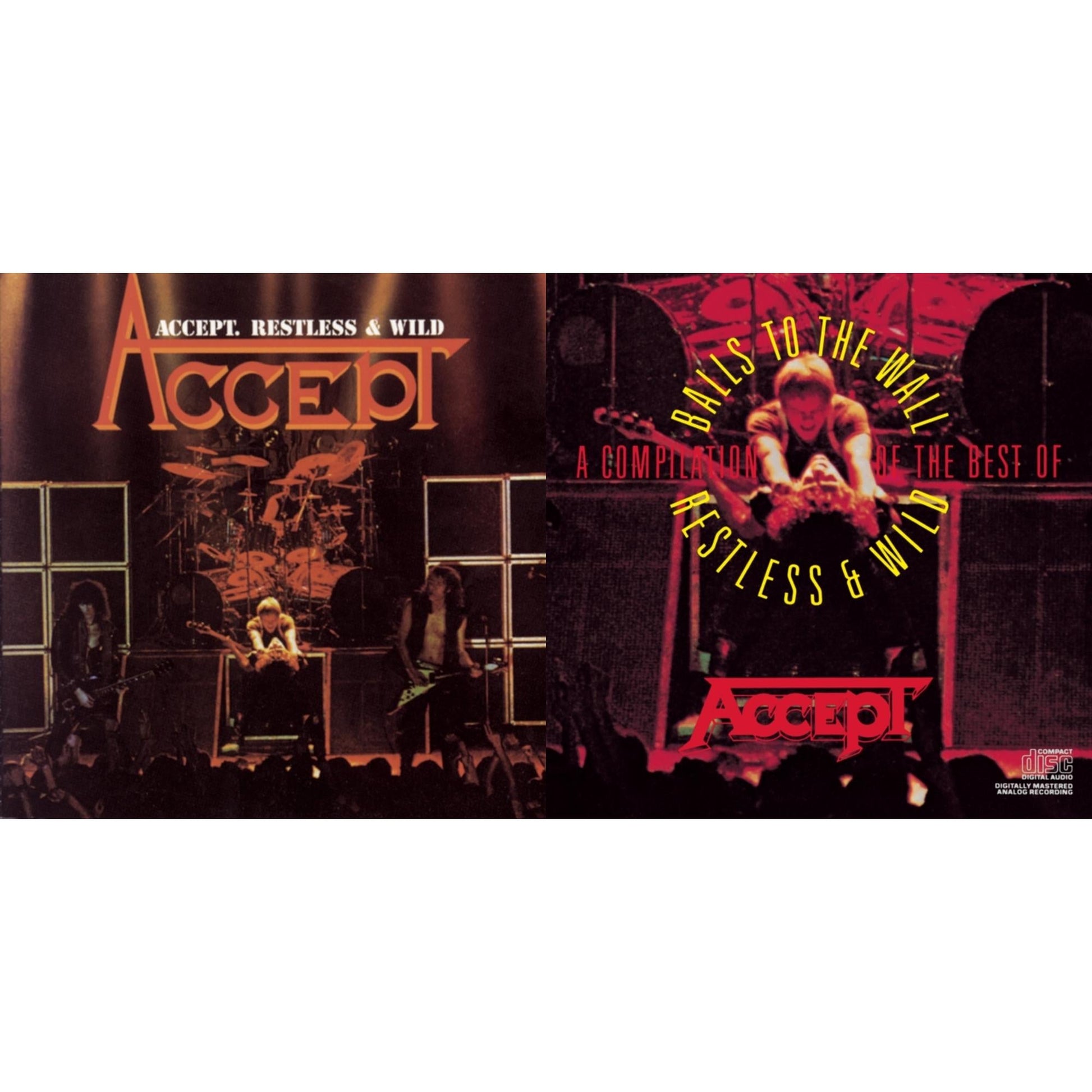 This is a 2 CD SKU bundle.
1.This CD is brand new.Format: CDMusic Style: Heavy MetalThis item's title is: Compilation Best Of Balls To Wall / Restless & WildArtist: AcceptLabel: SONY SPECIAL MARKETINGBarcode: 886972401027Release Date: 2/5/2008
2.This CD is brand new.