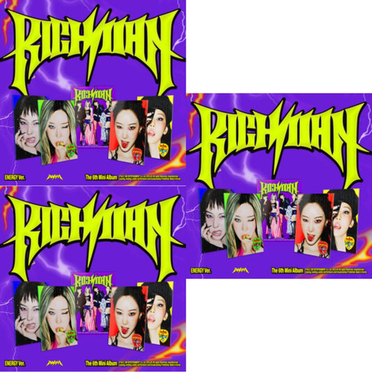 Rich Man (6Th Mini Album) (Energy Ver.) (Karina Version) & Rich Man (6Th Mini Album) (Energy Ver.) (Winter Version) & Rich Man (6Th Mini Album) (Energy Ver.) (Giselle Version)
