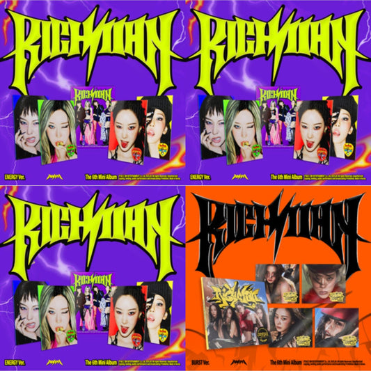 Rich Man (6Th Mini Album) (Energy Ver.) (Karina Version) & Rich Man (6Th Mini Album) (Energy Ver.) (Winter Version) & Rich Man (6Th Mini Album) (Energy Ver.) (Ningning Version) & Rich Man (6Th Mini Album) (Burst Ver.) (Giselle Version)