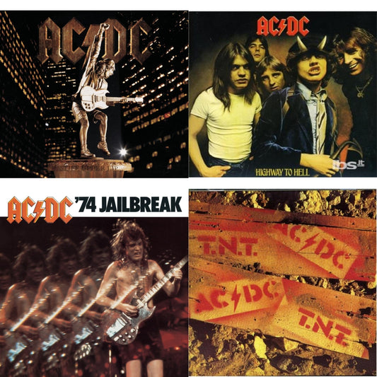 This is a 4 CD SKU bundle.
1.This CD is brand new.Format: CDMusic Style: Hard RockThis item's title is: 74 JailbreakArtist: Ac/DcLabel: EpicBarcode: 696998020023Release Date: 7/1/2003
2.This CD is brand new.