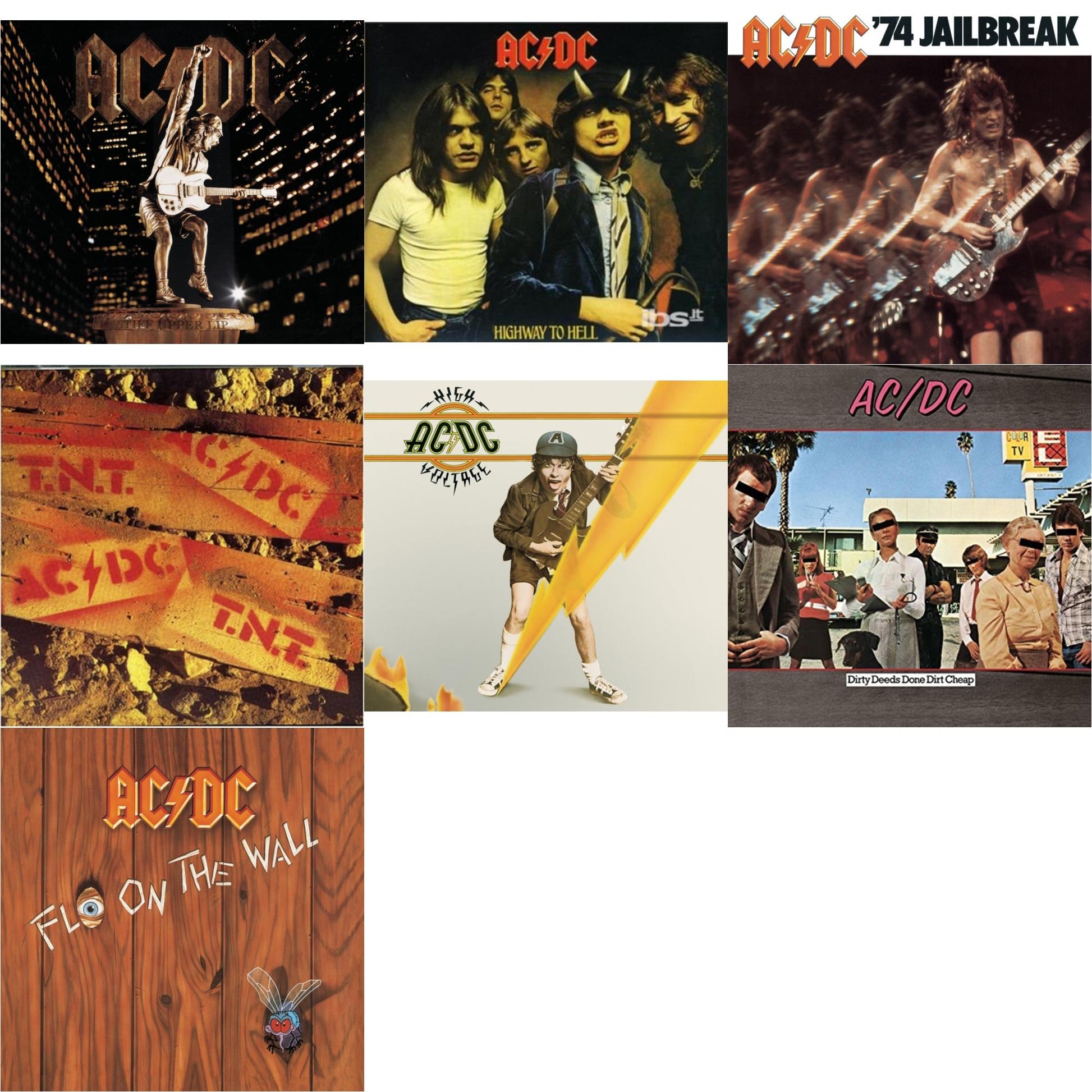 This is a 7 CD SKU bundle.
1.This CD is brand new.Format: CDMusic Style: Hard RockThis item's title is: 74 JailbreakArtist: Ac/DcLabel: EpicBarcode: 696998020023Release Date: 7/1/2003
2.This CD is brand new.