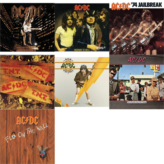 This is a 7 CD SKU bundle.
1.This CD is brand new.Format: CDMusic Style: Hard RockThis item's title is: 74 JailbreakArtist: Ac/DcLabel: EpicBarcode: 696998020023Release Date: 7/1/2003
2.This CD is brand new.