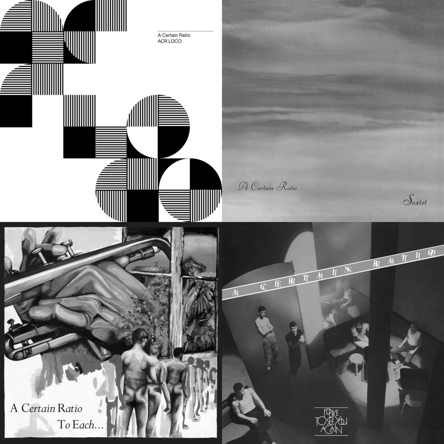 This is a 4 LP Vinyl SKU bundle.
1.This LP Vinyl is brand new.Format: LP VinylThis item's title is: To Each... (Limited Edition White LP Vinyl)Artist: A Certain RatioLabel: MUTEBarcode: 724596970560Release Date: 1/15/2021
2.This LP Vinyl is brand new.