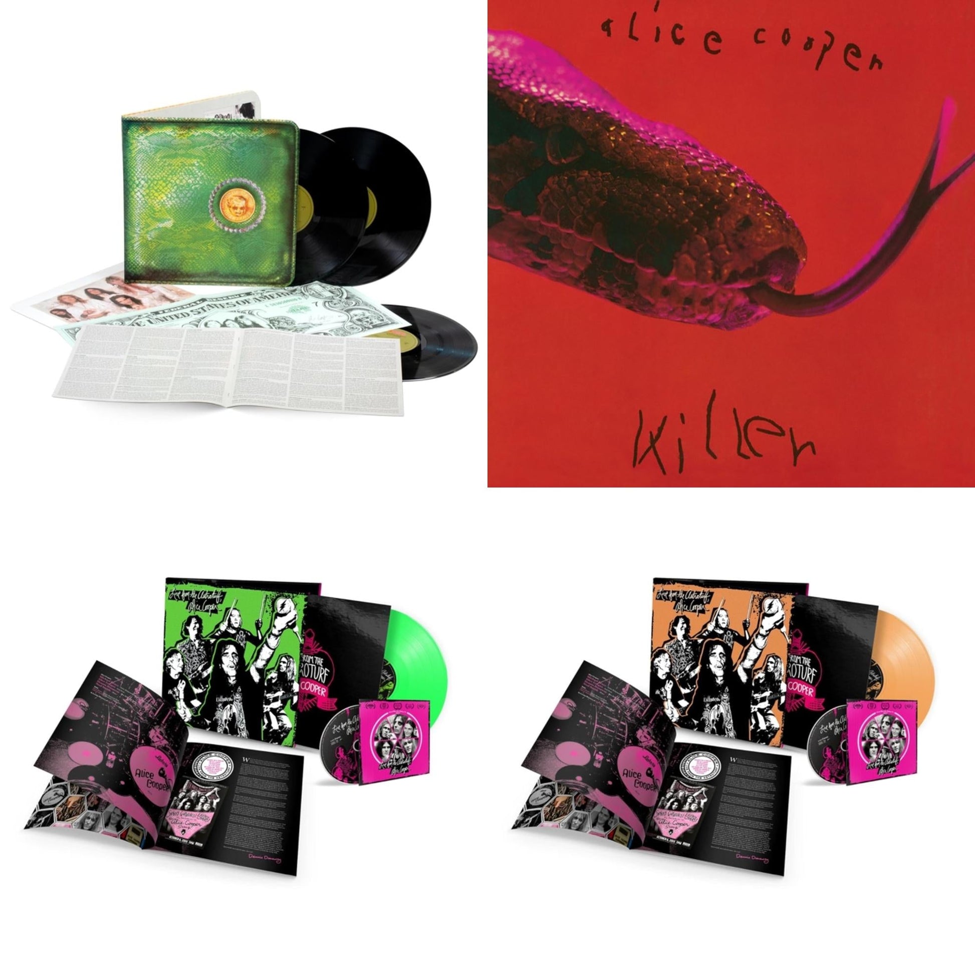 This is a 4 LP Vinyl SKU bundle.
1.This LP Vinyl is brand new.Format: LP VinylThis item's title is: Billion Dollar Babies (50Th Anniversary/Deluxe/3LP)Artist: Alice CooperBarcode: 603497832422Release Date: 3/8/2024
2.This LP Vinyl is brand new.