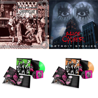 Detroit Stories (2LP) & Live From The Astroturf (Glow-In-The-Dark LP Vinyl/DVD) & Live From The Astroturf (Apricoot LP Vinyl/DVD) & Alice Cooper's Greatest Hits (180G/Limited Anniversary Edition)