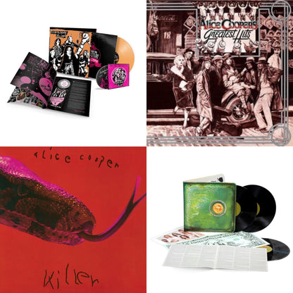 Live From The Astroturf (Apricoot LP Vinyl/DVD) & Billion Dollar Babies (50Th Anniversary/Deluxe/3LP) & Killer (Expanded & Remastered/3LP) & Alice Cooper's Greatest Hits (180G/Limited Anniversary Edition)
