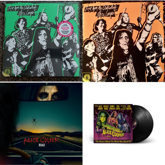 Live From The Astroturf (Glow-In-The-Dark LP Vinyl/DVD) & Live From The Astroturf (Apricoot LP Vinyl/DVD) & Road (Orange Marbled Vinyl/2LP/DVD) & Revenge Of Alice Cooper (2LP)