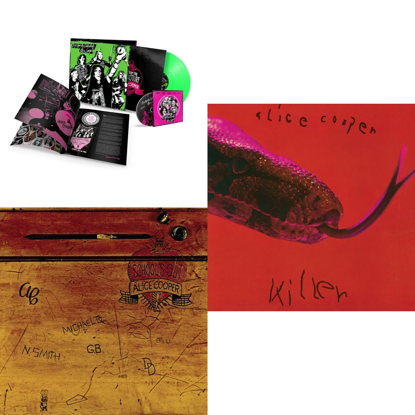 Live From The Astroturf (Glow-In-The-Dark LP Vinyl/DVD) & School's Out (Expanded & Remastered/3LP) & Killer (Expanded & Remastered/3LP)