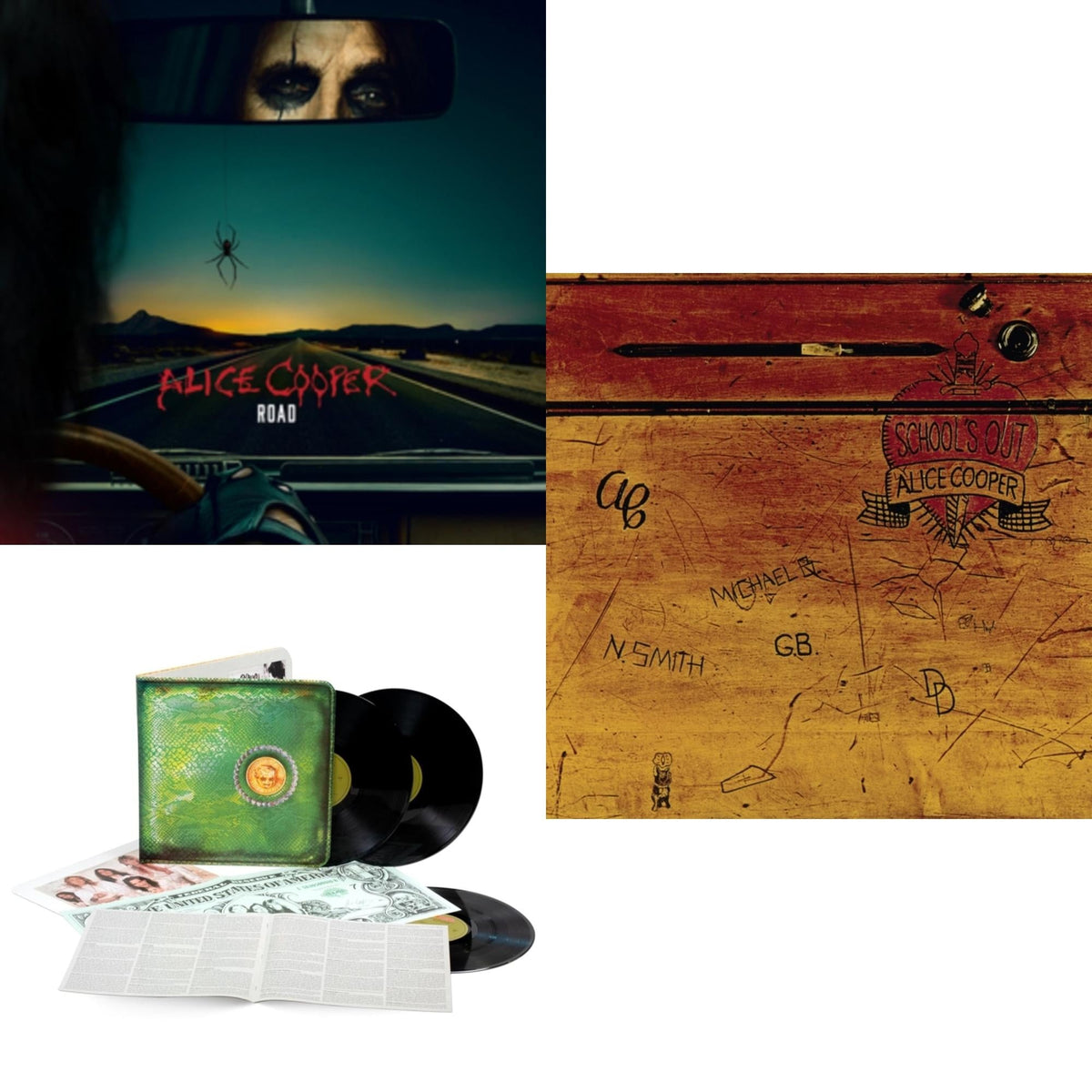 Road (Orange Marbled Vinyl/2LP/DVD) & Billion Dollar Babies (50Th Anniversary/Deluxe/3LP) & School's Out (Expanded & Remastered/3LP)
