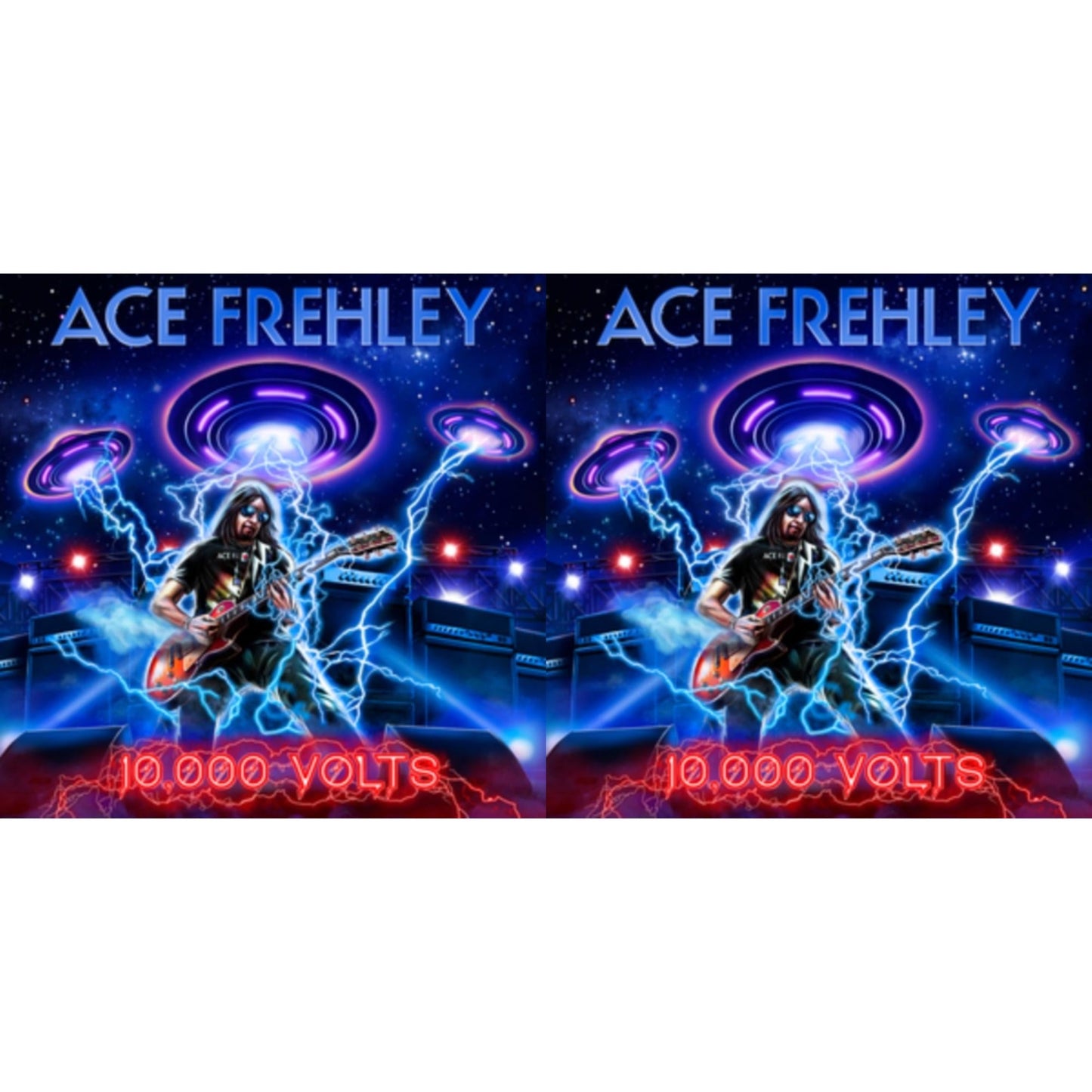This is a 2 LP Vinyl SKU bundle.
1.This LP Vinyl is brand new.Format: LP VinylMusic Style: Classic RockThis item's title is: 10,000 Volts (Orange Tabby LP Vinyl)Artist: Ace FrehleyLabel: MNRK HeavyBarcode: 634164402990Release Date: 2/23/2024
2.This LP Vinyl is brand new.