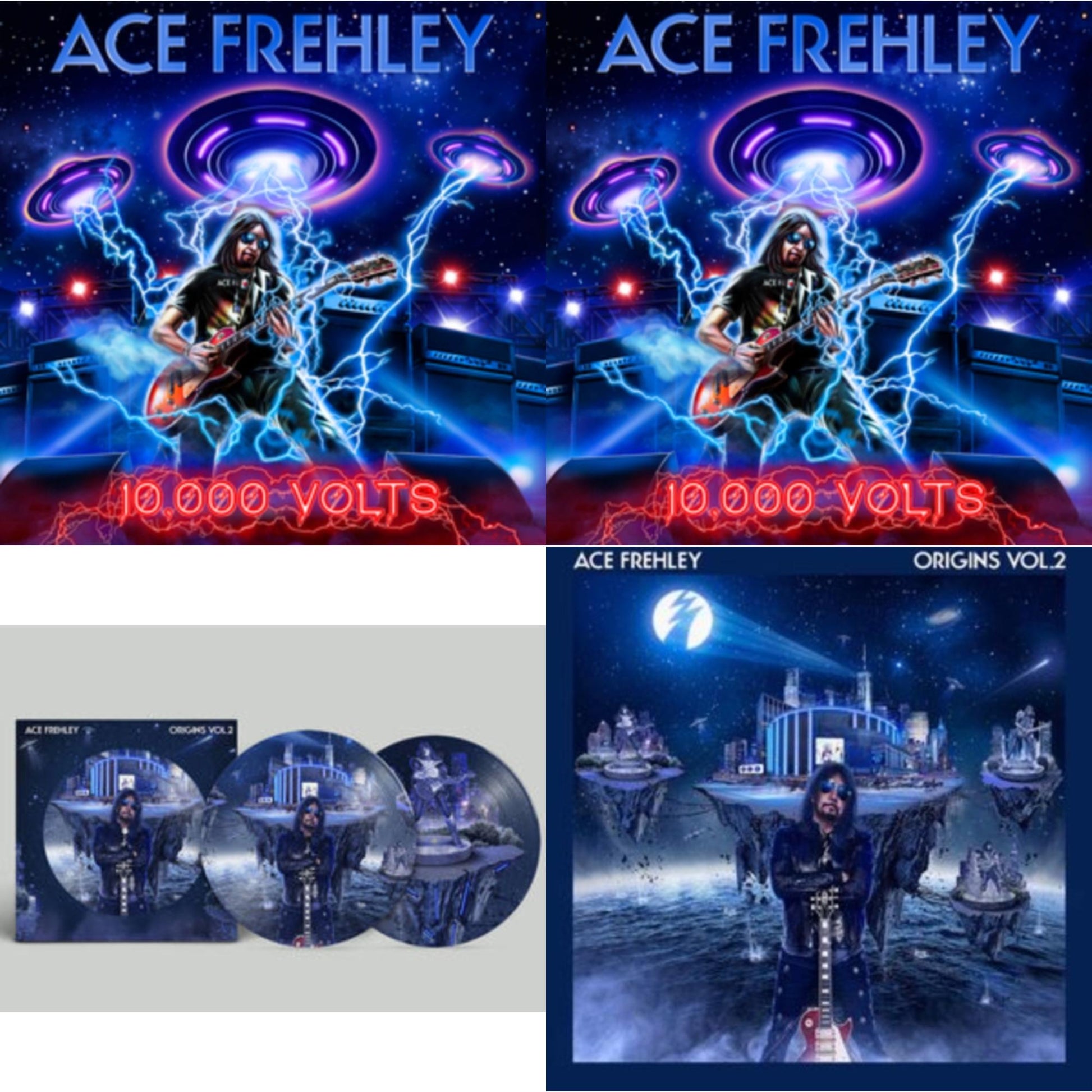 This is a 4 LP Vinyl SKU bundle.
1.This LP Vinyl is brand new.Format: LP VinylMusic Style: Hard RockThis item's title is: 10,000 Volts (Edge Only Splatter/Metal Gym Locker/Red Splatter LP Vinyl)Artist: Ace FrehleyLabel: MNRK HeavyBarcode: 634164402976Release Date: 2/23/2024
2.