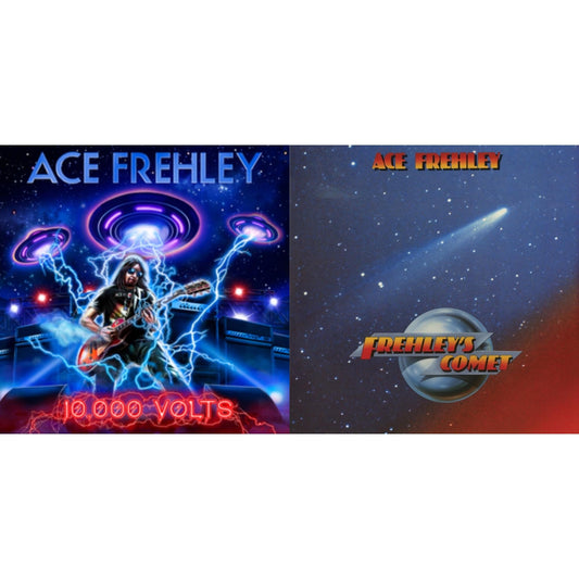 This is a 2 LP Vinyl SKU bundle.
1.This LP Vinyl is brand new.Format: LP VinylMusic Style: Classic RockThis item's title is: 10,000 Volts (Orange Tabby LP Vinyl)Artist: Ace FrehleyLabel: MNRK HeavyBarcode: 634164402990Release Date: 2/23/2024
2.This LP Vinyl is brand new.